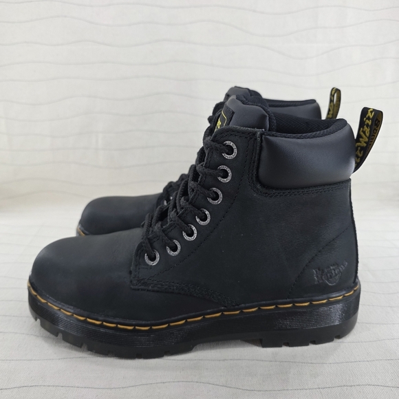 Dr Martens Mens Industrial Black Leather Soft Toe Work Boots ASTM F2892-11 Sz 8 main image 7